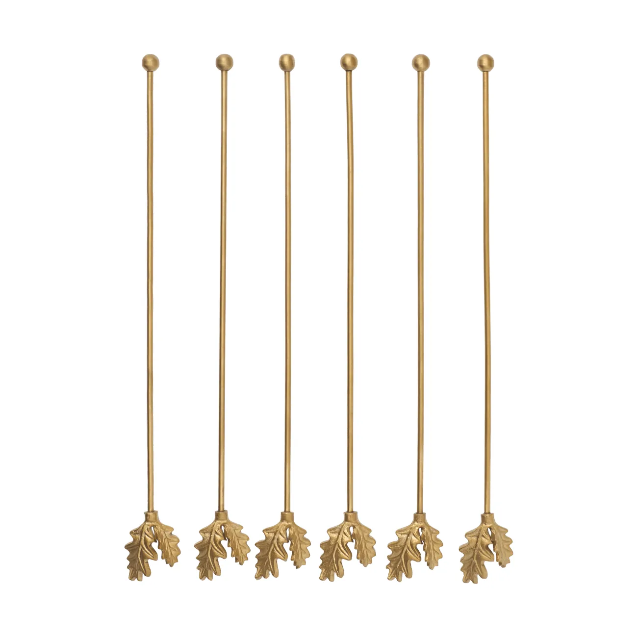 Removedores de bebidas Oak Leaf, 6-pack, Latón Ferm Living