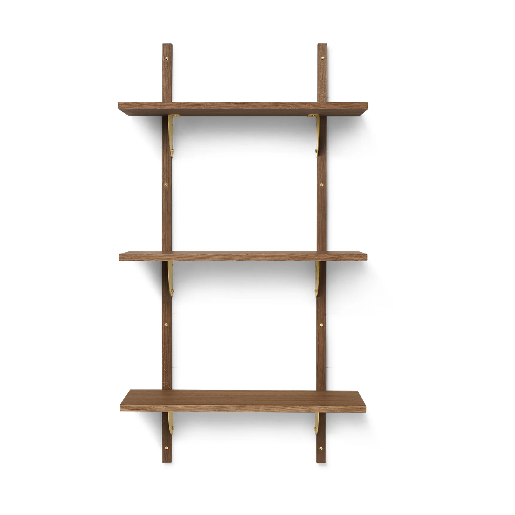 Repisa Sector triple narrow, Smoked Oak, brass Ferm Living