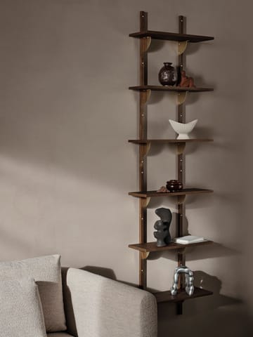 Repisa Sector triple narrow - Smoked Oak, brass - Ferm Living