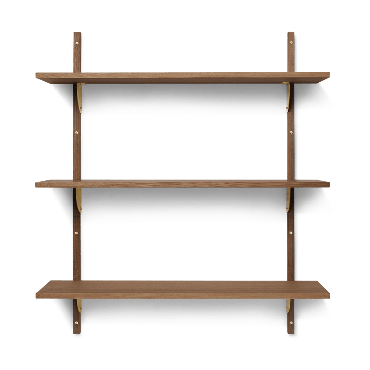 Repisa Sector triple wide - Smoked Oak, brass - Ferm Living