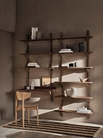 Repisa Sector triple wide - Smoked Oak, brass - Ferm Living