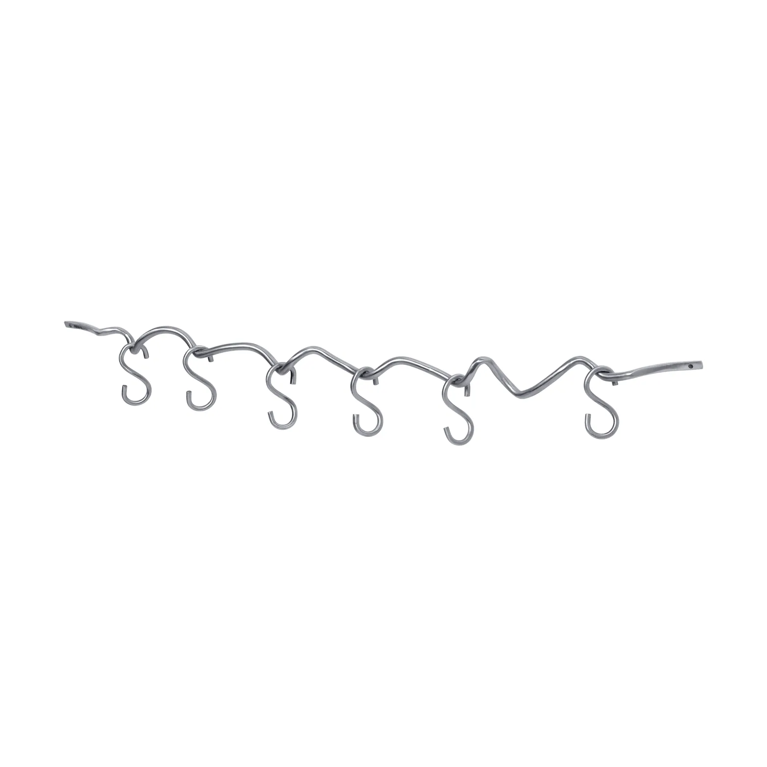 Riel de pared incl. 6 ganchos Curvature, Stainless steel Ferm Living