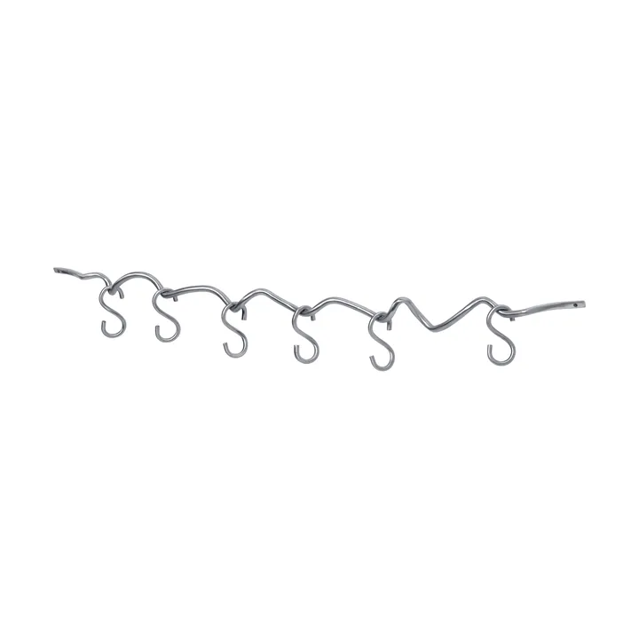 Riel de pared incl. 6 ganchos Curvature - Stainless steel - Ferm Living