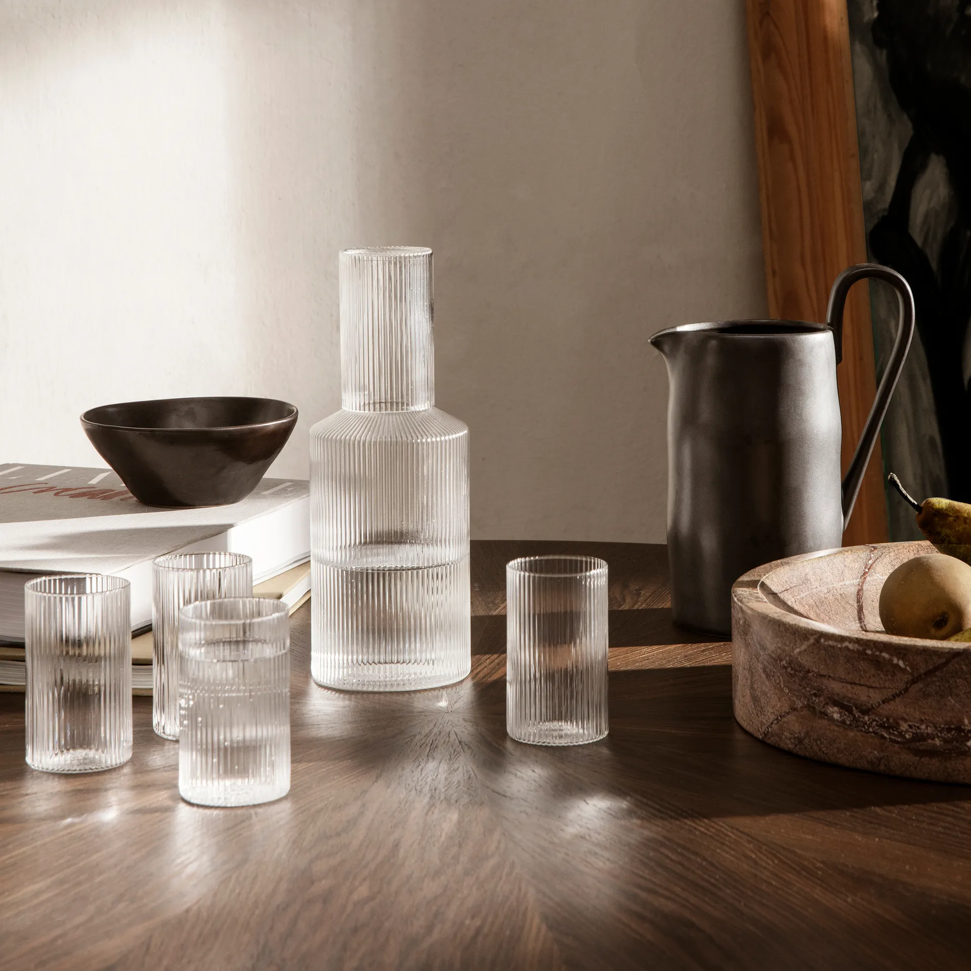 Ripple 4 Vasos de servir verrines 14 cl, Clear Ferm Living