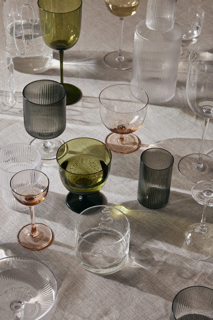 Ripple 4 Vasos de servir verrines 14 cl, Smoked grey Ferm Living