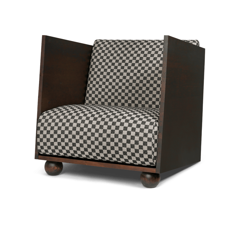 Rum Lounge Chair Check - Negro manchado oscuro de arena - Ferm LIVING
