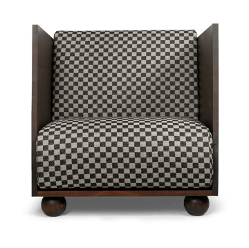 Rum Lounge Chair Check - Negro manchado oscuro de arena - Ferm Living