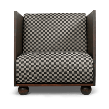 Rum Lounge Chair Check - Negro manchado oscuro de arena - ferm LIVING