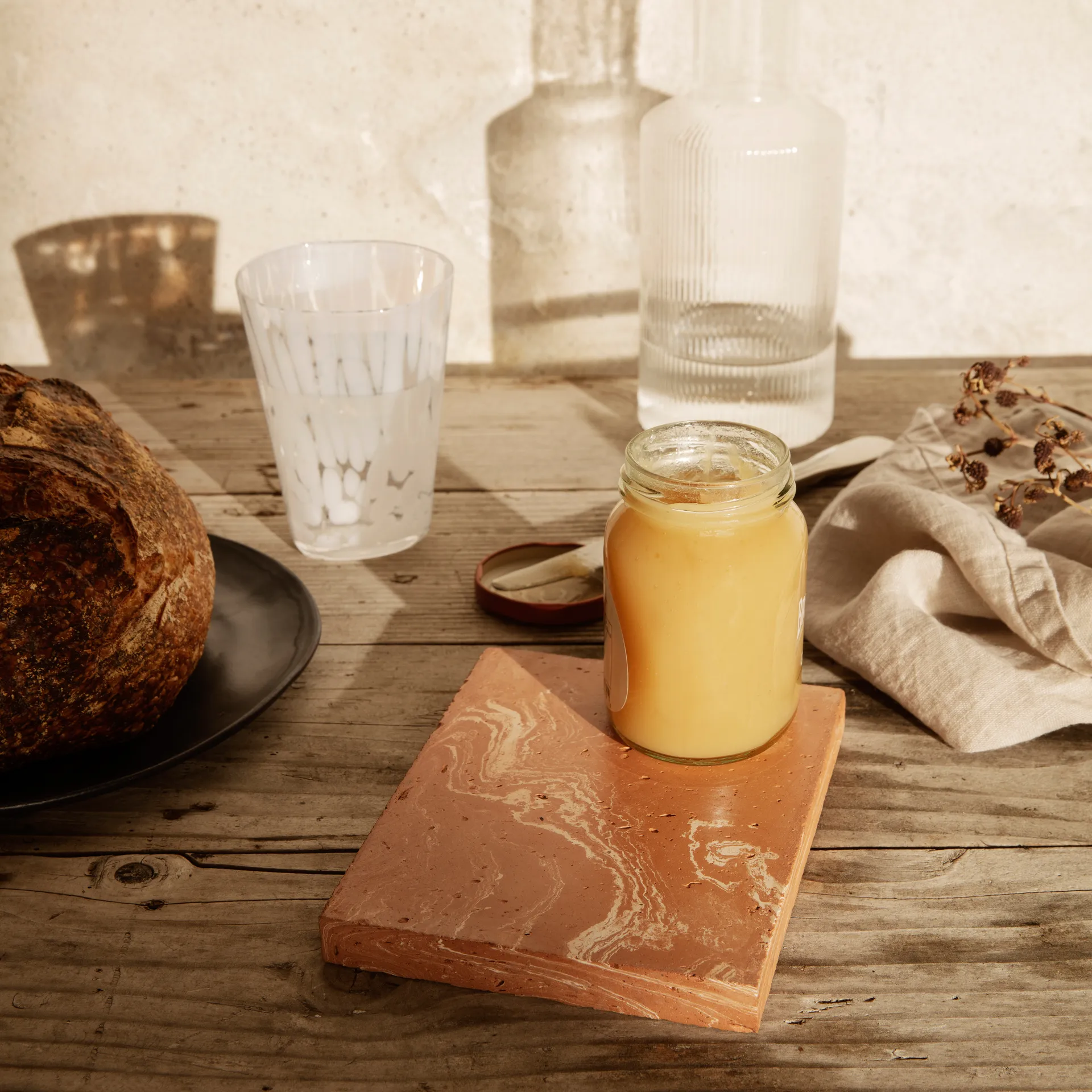 Salvamanteles Merge cerámica, Terracotta Ferm Living