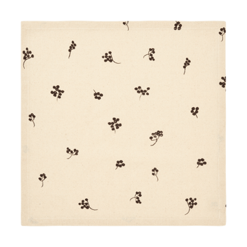 Servilletas de algodón Baies 40x40 cm, 4-pack - Natural-dark chocolate - Ferm Living