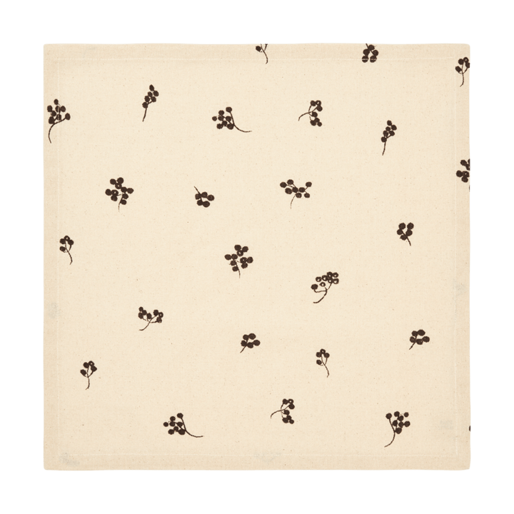 Servilletas de algodón Baies 40x40 cm, 4-pack, Natural-dark chocolate Ferm Living