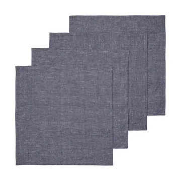 Servilletas Hale, 4-pack - Indigo blue, 35 x 35 cm - Ferm Living