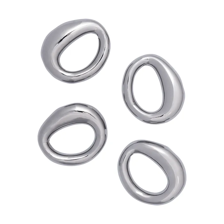 Servilleteros Orrith, 4-pack - Plata - Ferm Living