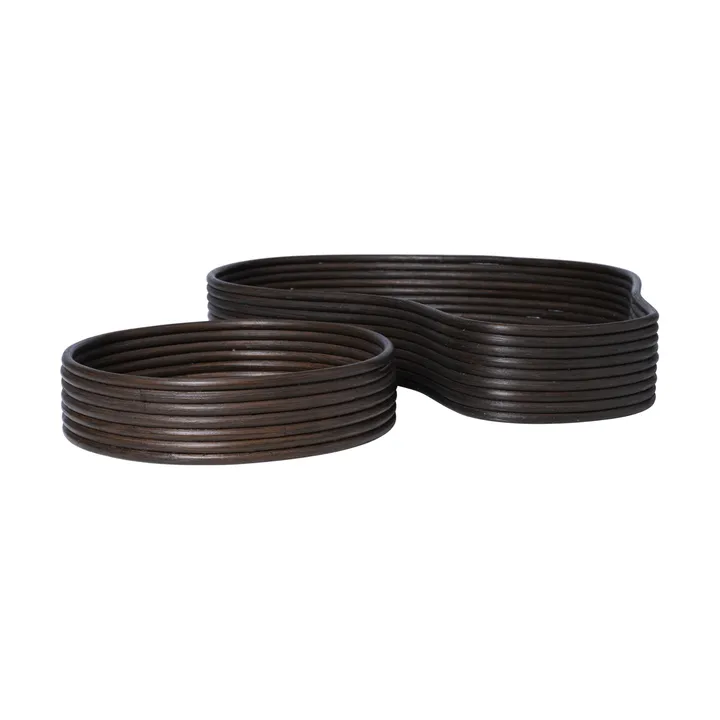 Set de 2 bandejas Isola - Dark stained - Ferm Living