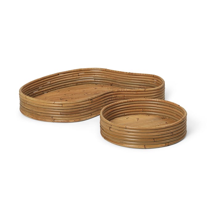 Set de 2 bandejas Isola - Natural Stained - Ferm LIVING