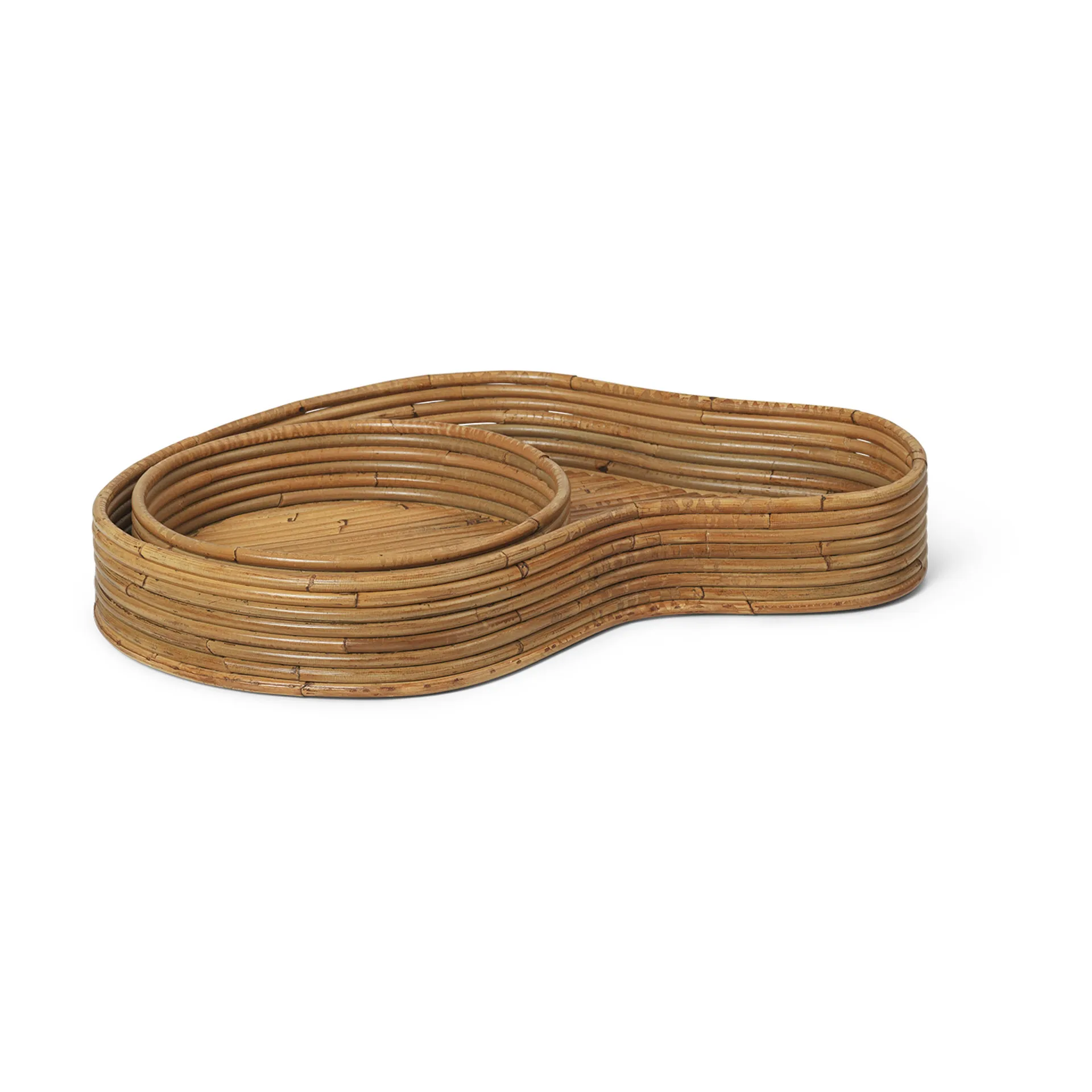 Set de 2 bandejas Isola, Natural Stained Ferm Living