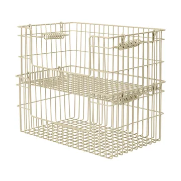 Set de 2 cestas Cala apilables - Cashmere, 28,7x18x13 cm - Ferm Living