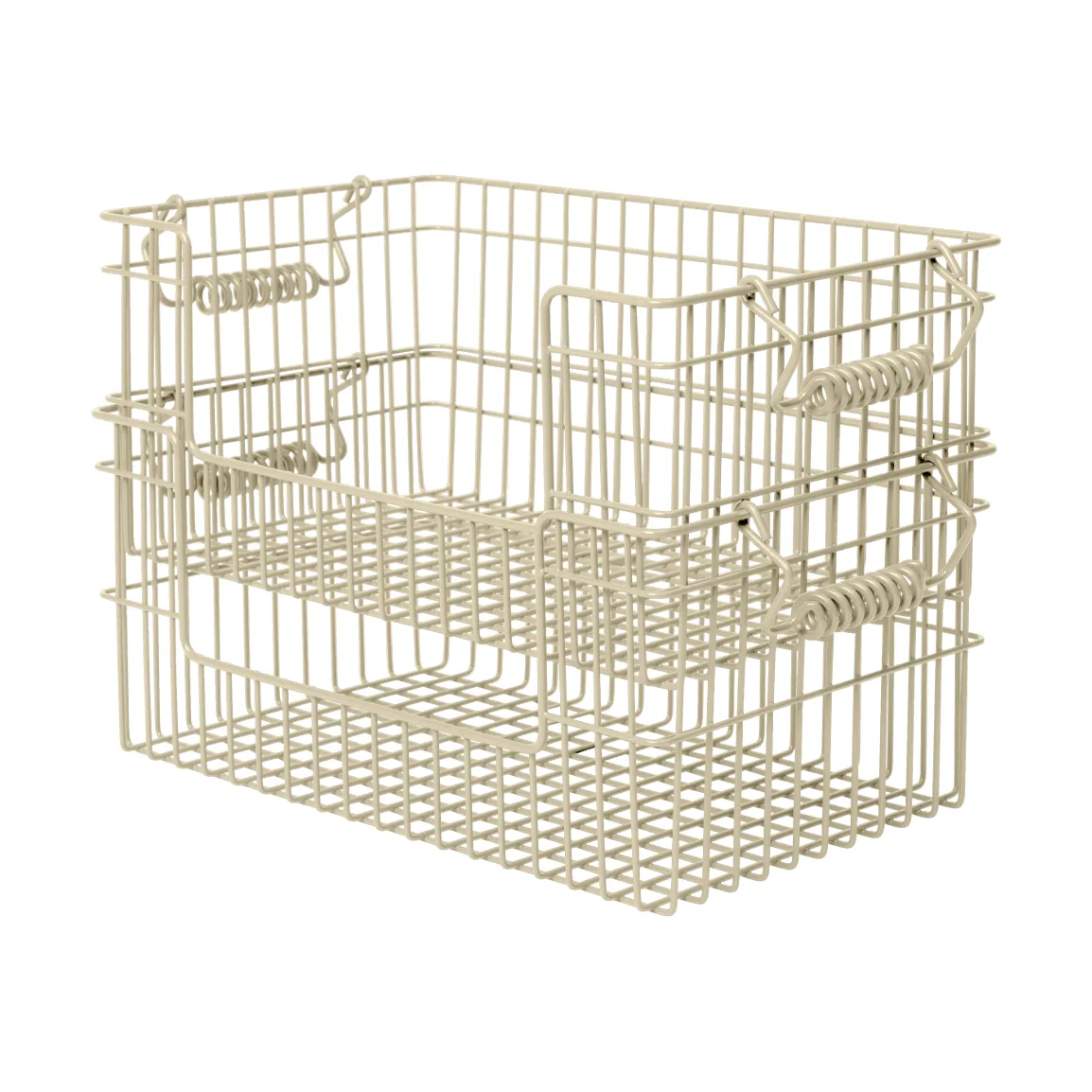 Set de 2 cestas Cala apilables, Cashmere, 28,7x18x13 cm Ferm Living