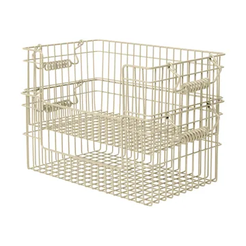 Set de 2 cestas Cala apilables - Cashmere, 28,7x18x13 cm - Ferm Living