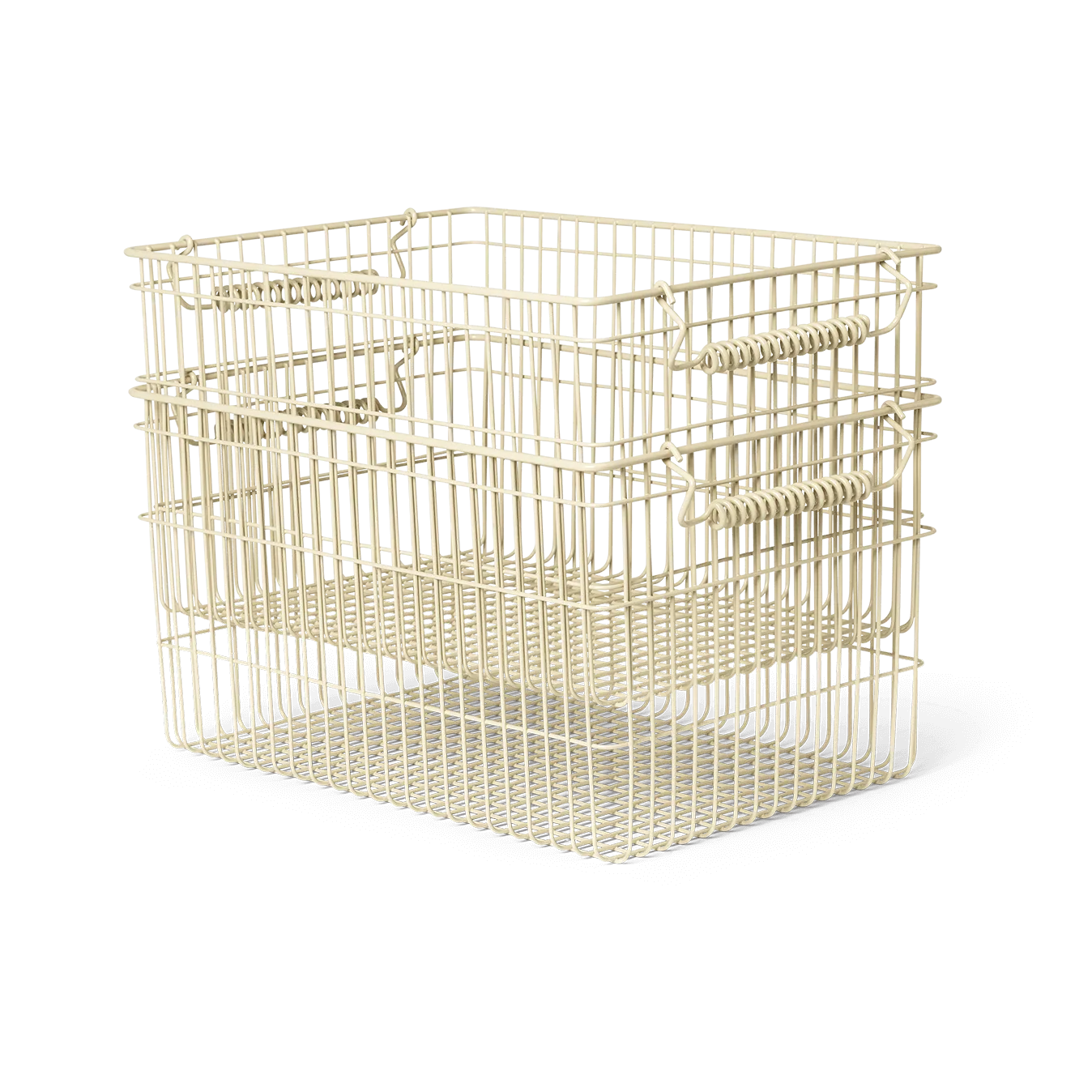 Set de 2 cestas Cala apilables, Cashmere, 36,2x26,2x20,2 cm Ferm Living
