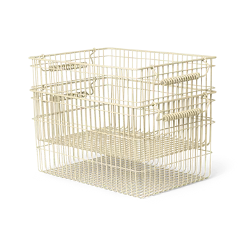Set de 2 cestas Cala apilables - Cashmere, 36,2x26,2x20,2 cm - Ferm Living