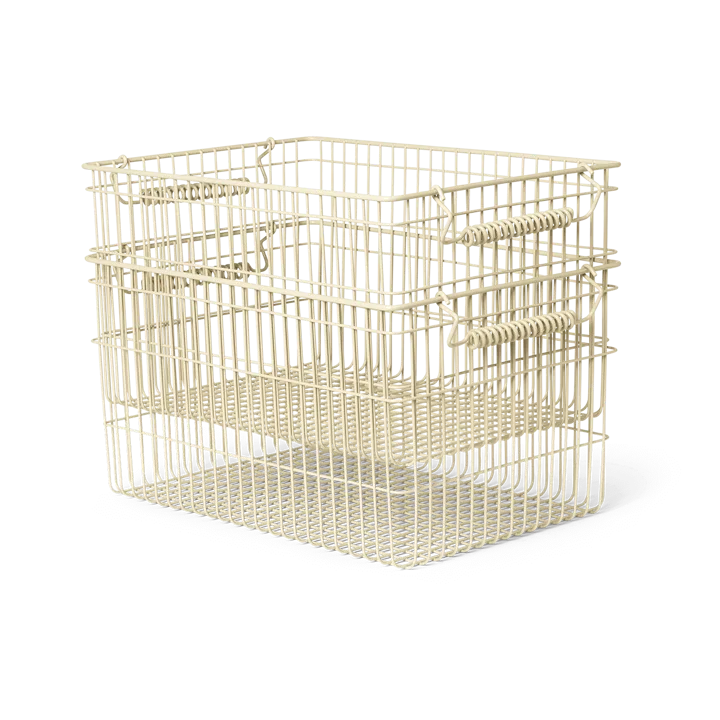 Set de 2 cestas Cala apilables - Cashmere, 36,2x26,2x20,2 cm - Ferm Living