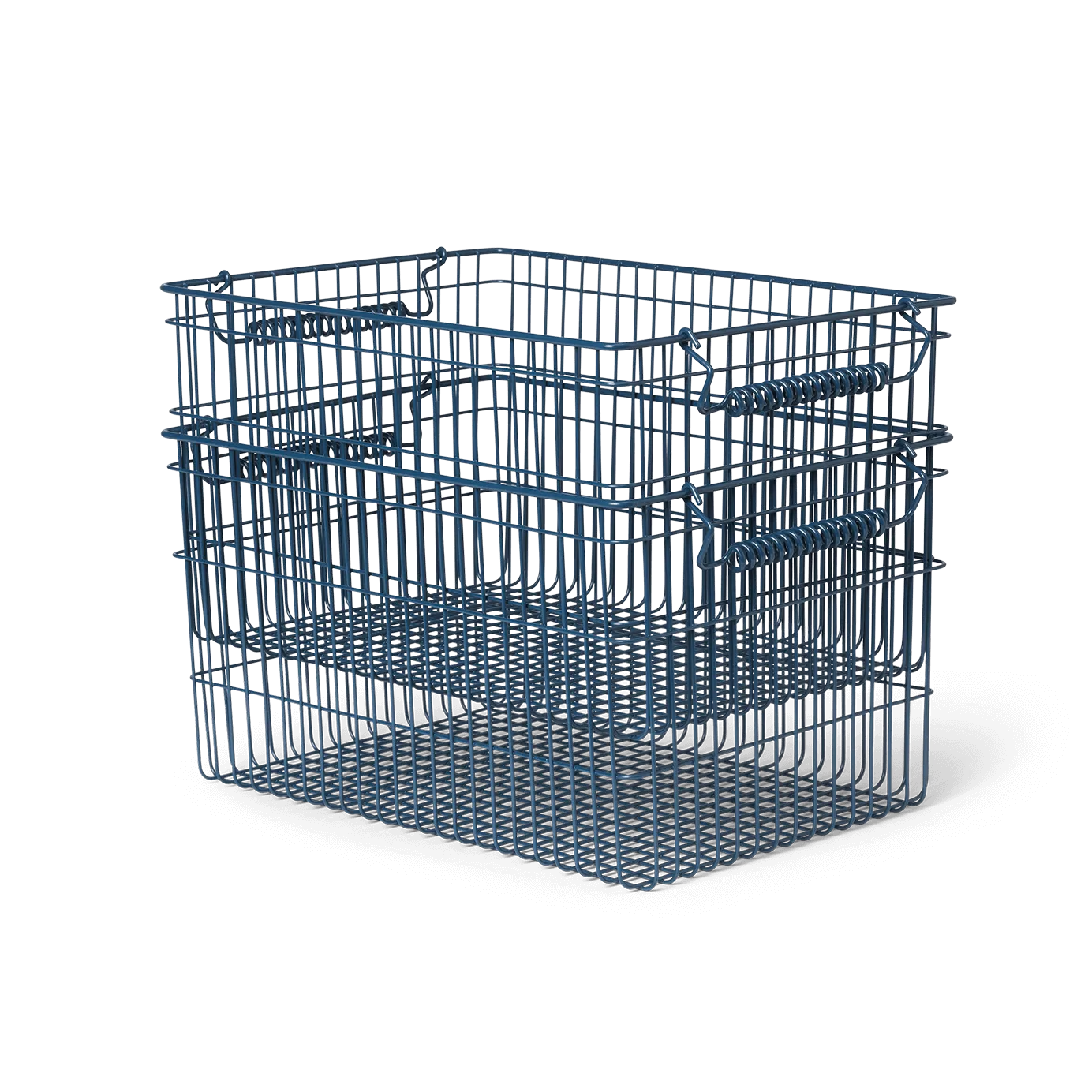 Set de 2 cestas Cala apilables, Dark blue, 36,2x26,2x20,2 cm Ferm Living