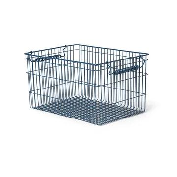 Set de 2 cestas Cala apilables - Dark blue, 36,2x26,2x20,2 cm - Ferm Living