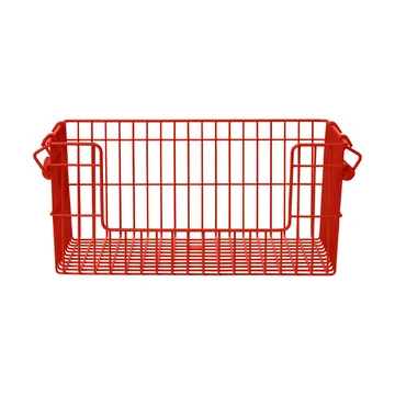 Set de 2 cestas Cala apilables - Poppy red, 28,7x18x13 cm - Ferm Living