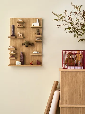 Set de 2 cestas Cala apilables - Poppy red, 36,2x26,2x20,2 cm - Ferm Living