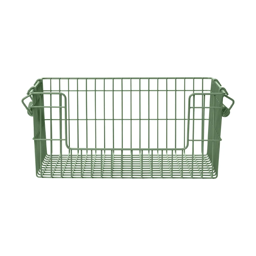 Set de 2 cestas Cala apilables, Verdant green, 28,7x18x13 cm Ferm Living