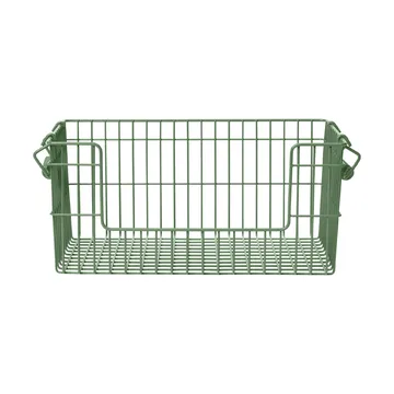 Set de 2 cestas Cala apilables - Verdant green, 28,7x18x13 cm - Ferm Living