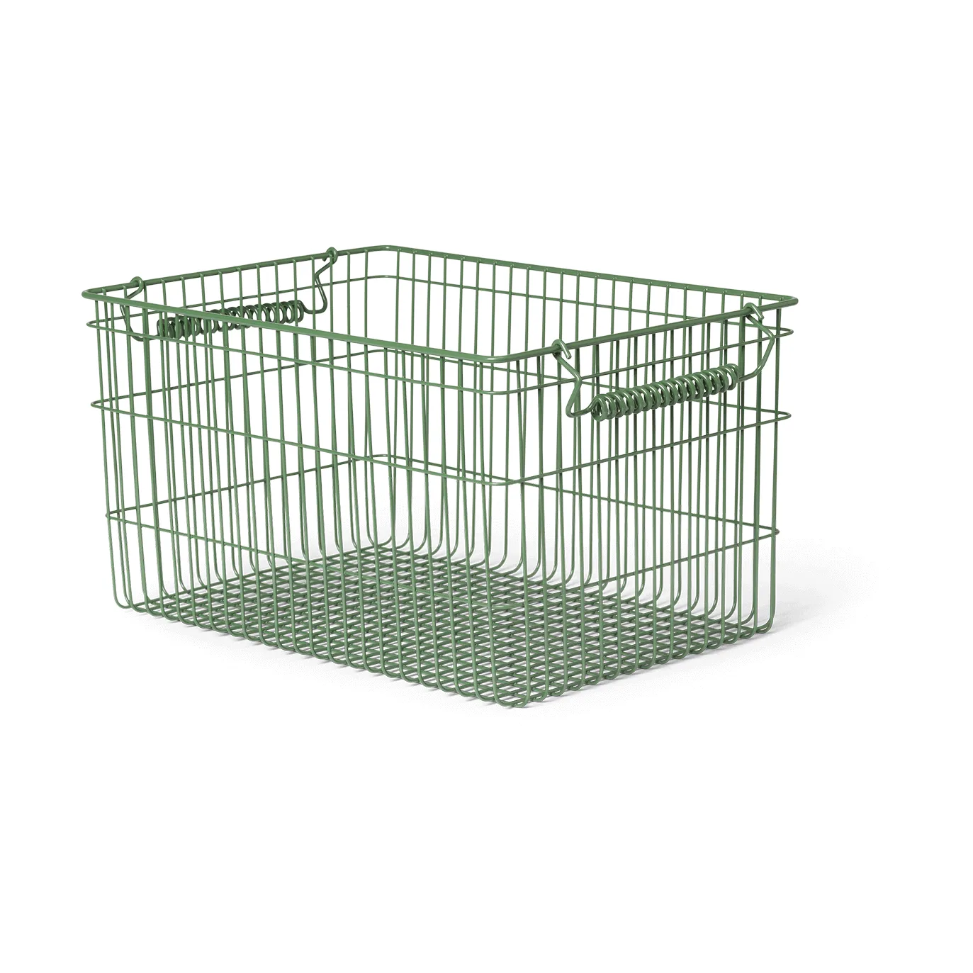 Set de 2 cestas Cala apilables, Verdant green, 36,2x26,2x20,2 cm Ferm Living