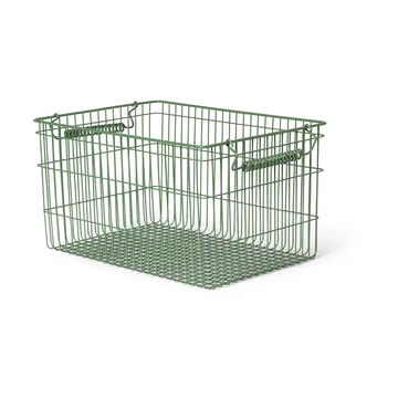Set de 2 cestas Cala apilables - Verdant green, 36,2x26,2x20,2 cm - Ferm Living