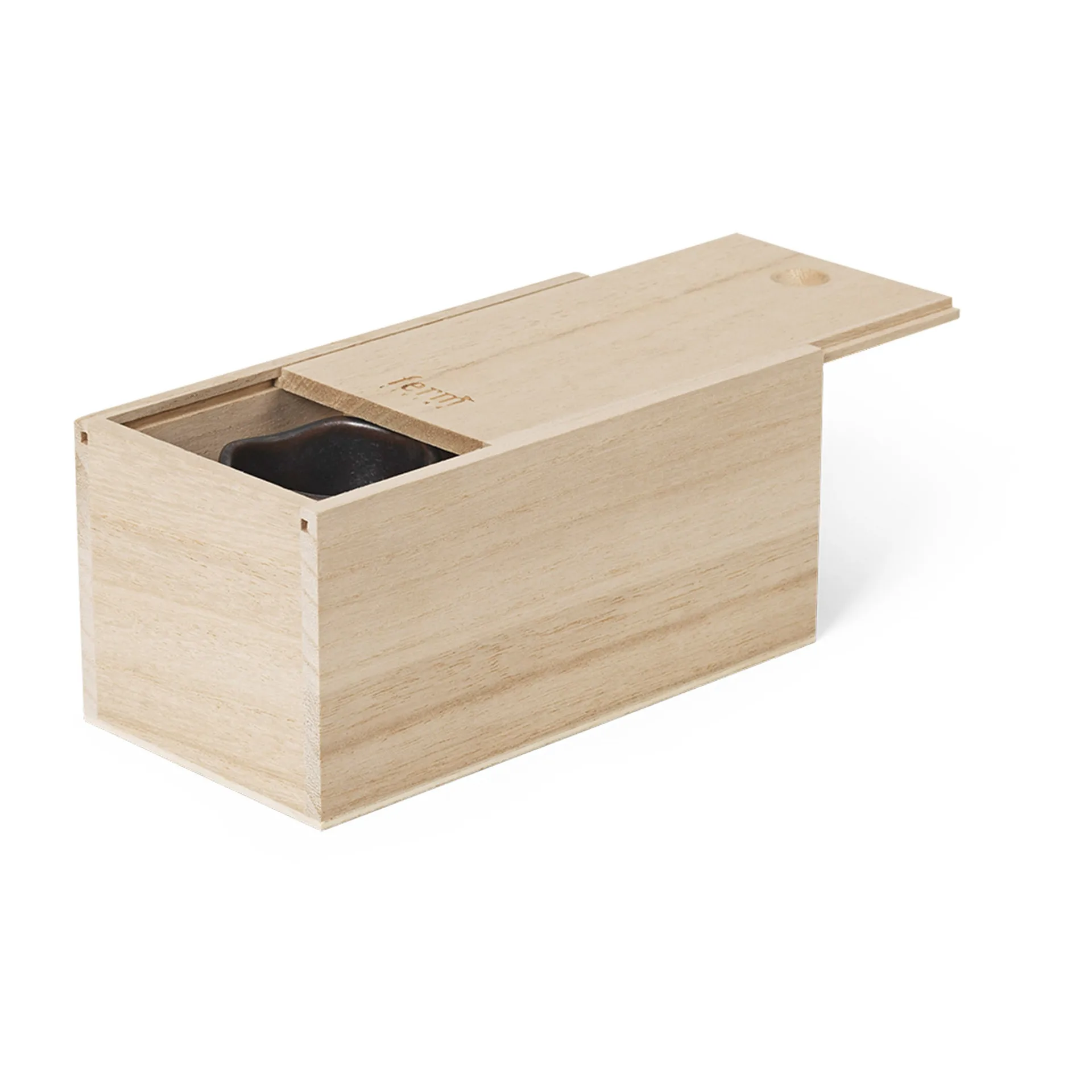 Set de 2 macetas con platos Uneru Mini, Black Ferm Living