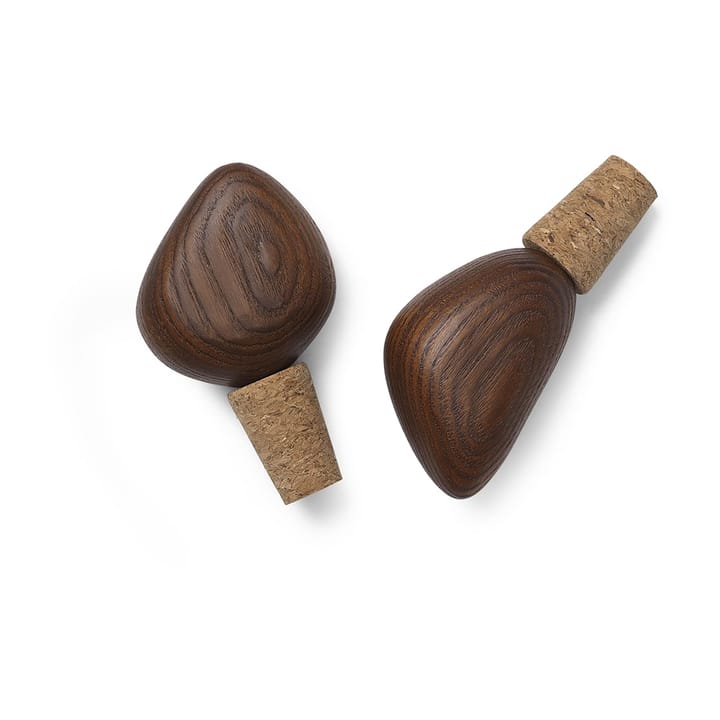 Set de 2 tapones de vino Cairn - dark brown - Ferm Living