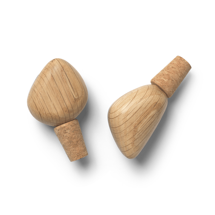 Set de 2 tapones de vino Cairn - Oak - Ferm Living