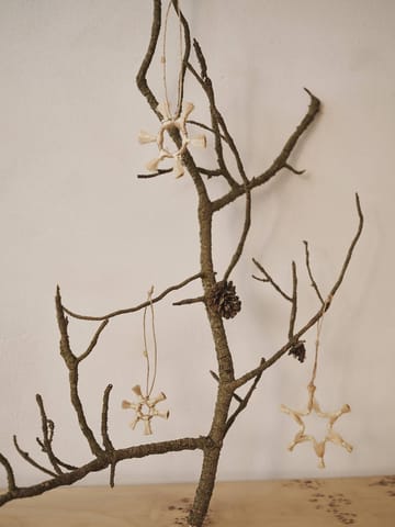 Set de 3 adornos para árbol de navidad Ferm Living Jute Stars - Natural - Ferm Living
