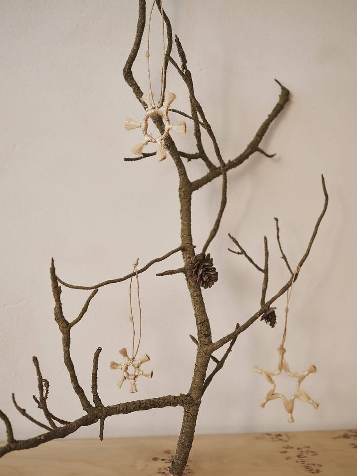 Set de 3 adornos para árbol de navidad Ferm Living Jute Stars, Natural Ferm Living