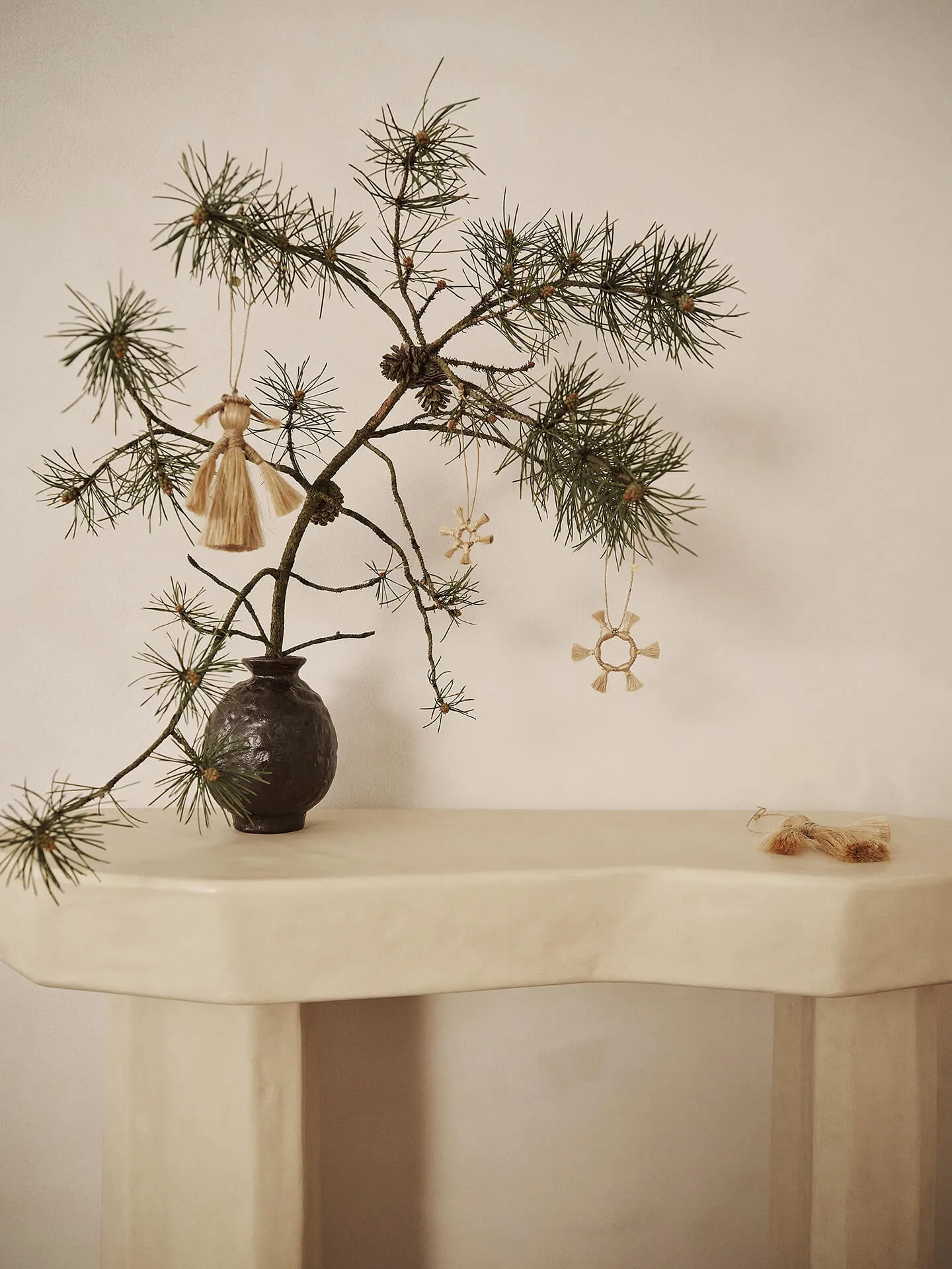Set de 3 adornos para árbol de navidad Ferm Living Jute Stars, Natural Ferm Living
