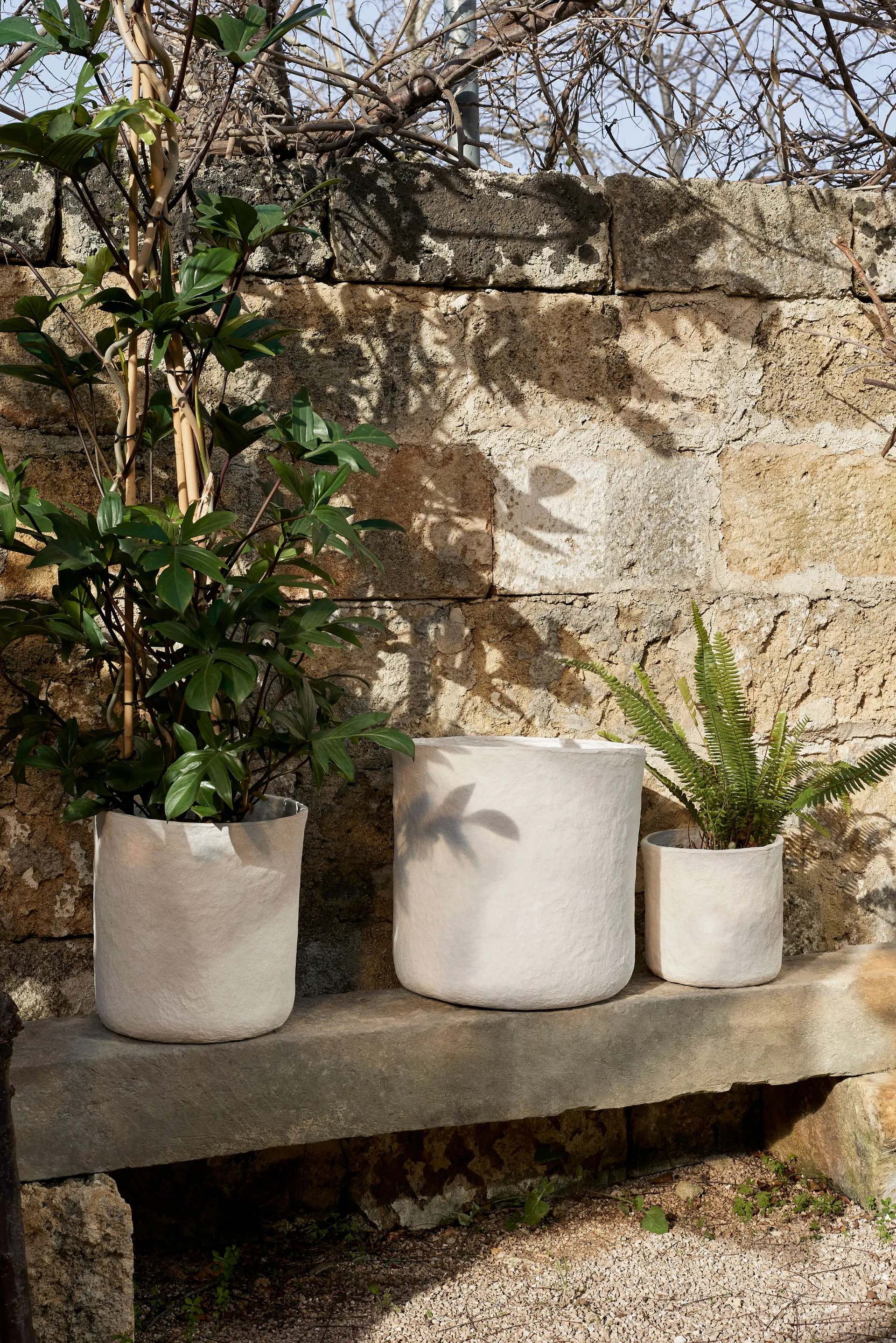 Set de 3 cestas de almacenaje Vary, White Ferm Living