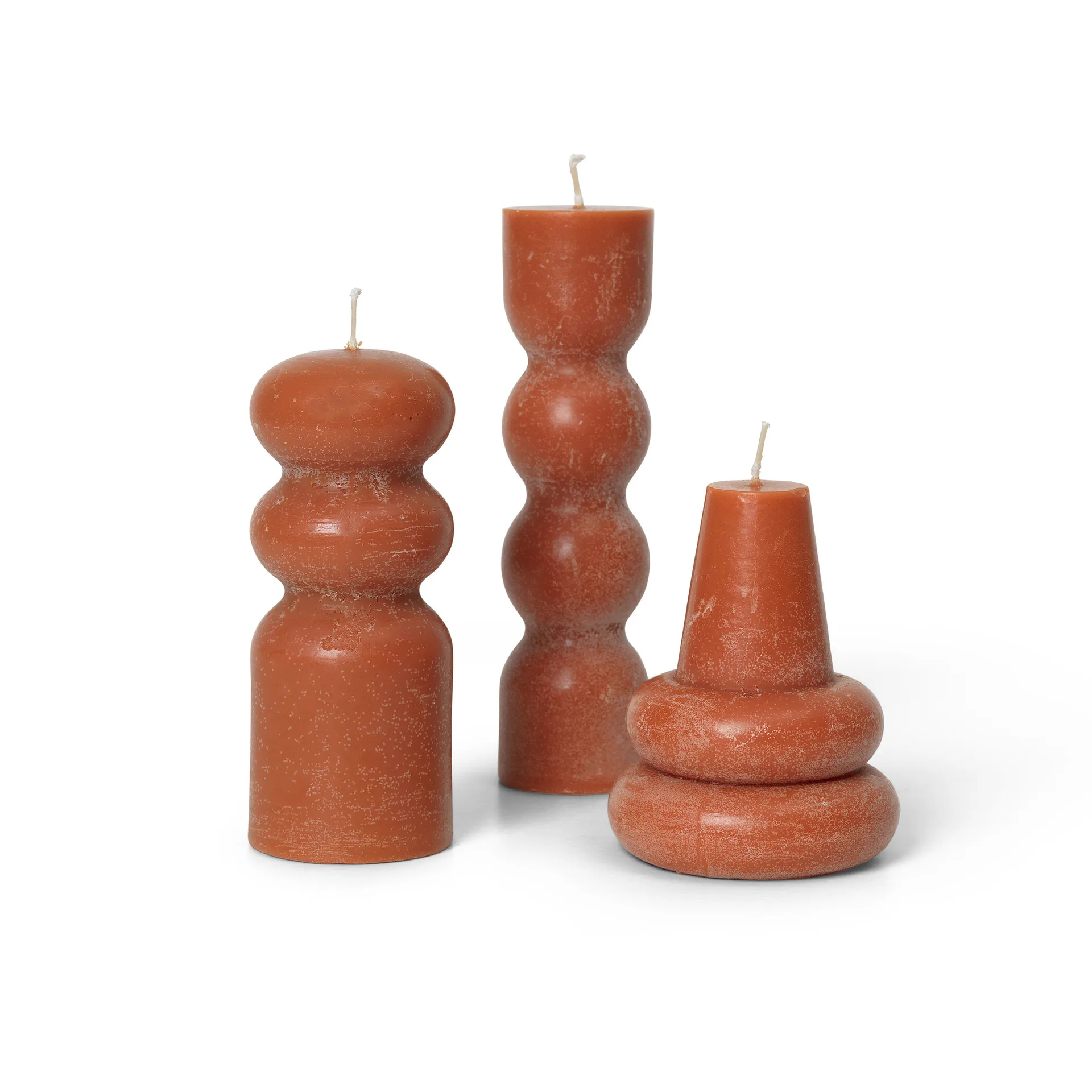 Set de 3 velas Torno Ø4 cm, Amber Ferm Living