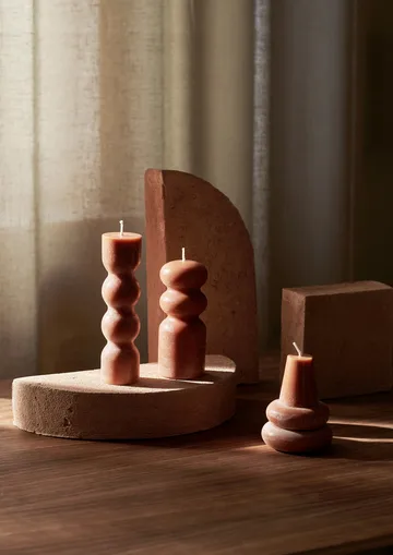 Set de 3 velas Torno Ø4 cm - Amber - Ferm Living