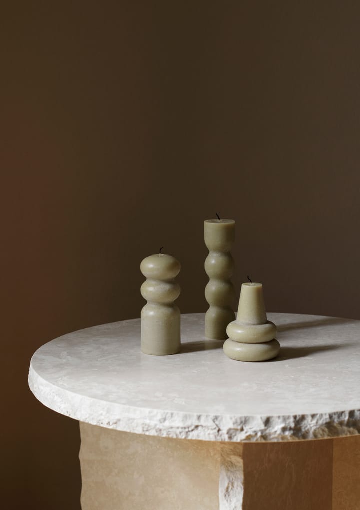 Set de 3 velas Torno Ø4 cm, Sand Ferm Living
