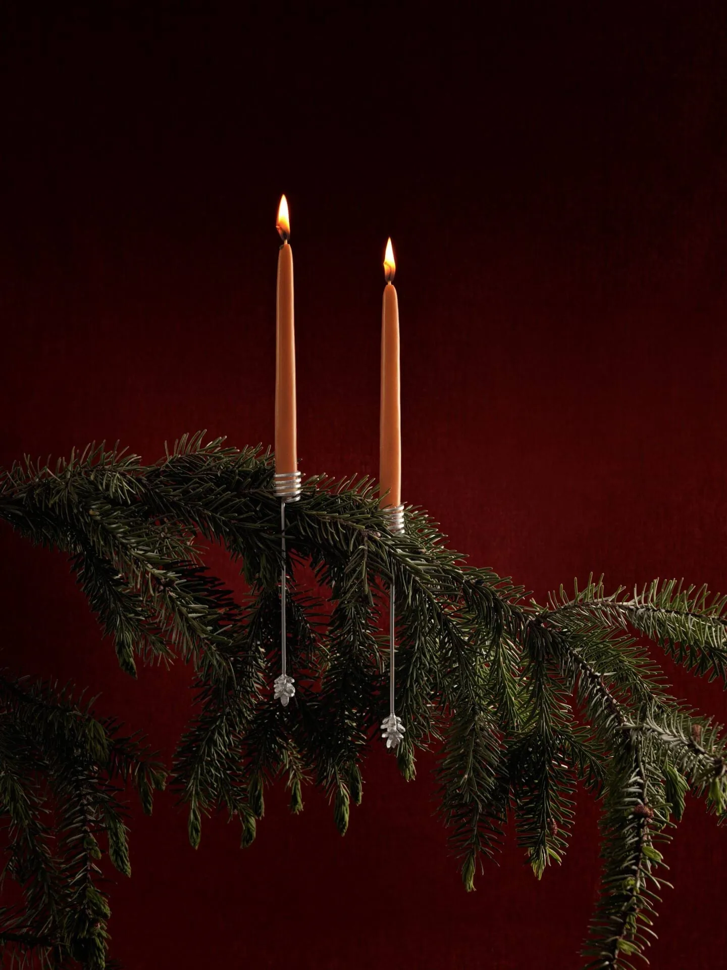 Set de 4 portavelas para árbol de Navidad Forest, Plata Ferm Living