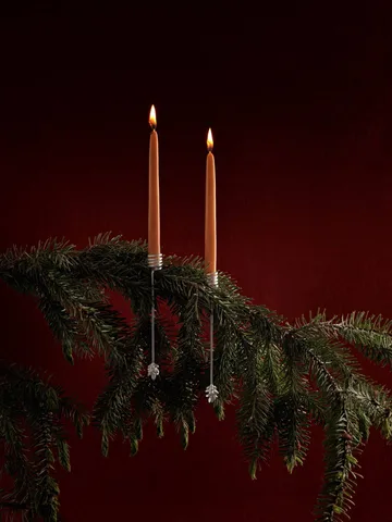 Set de 4 portavelas para árbol de Navidad Forest - Plata - Ferm Living