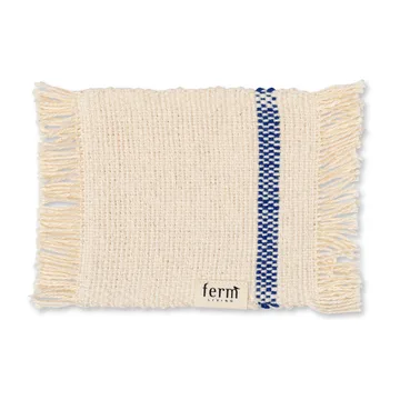 Set de 4 posavasos Savor 10x14 cm - Off-white/Blue - Ferm Living