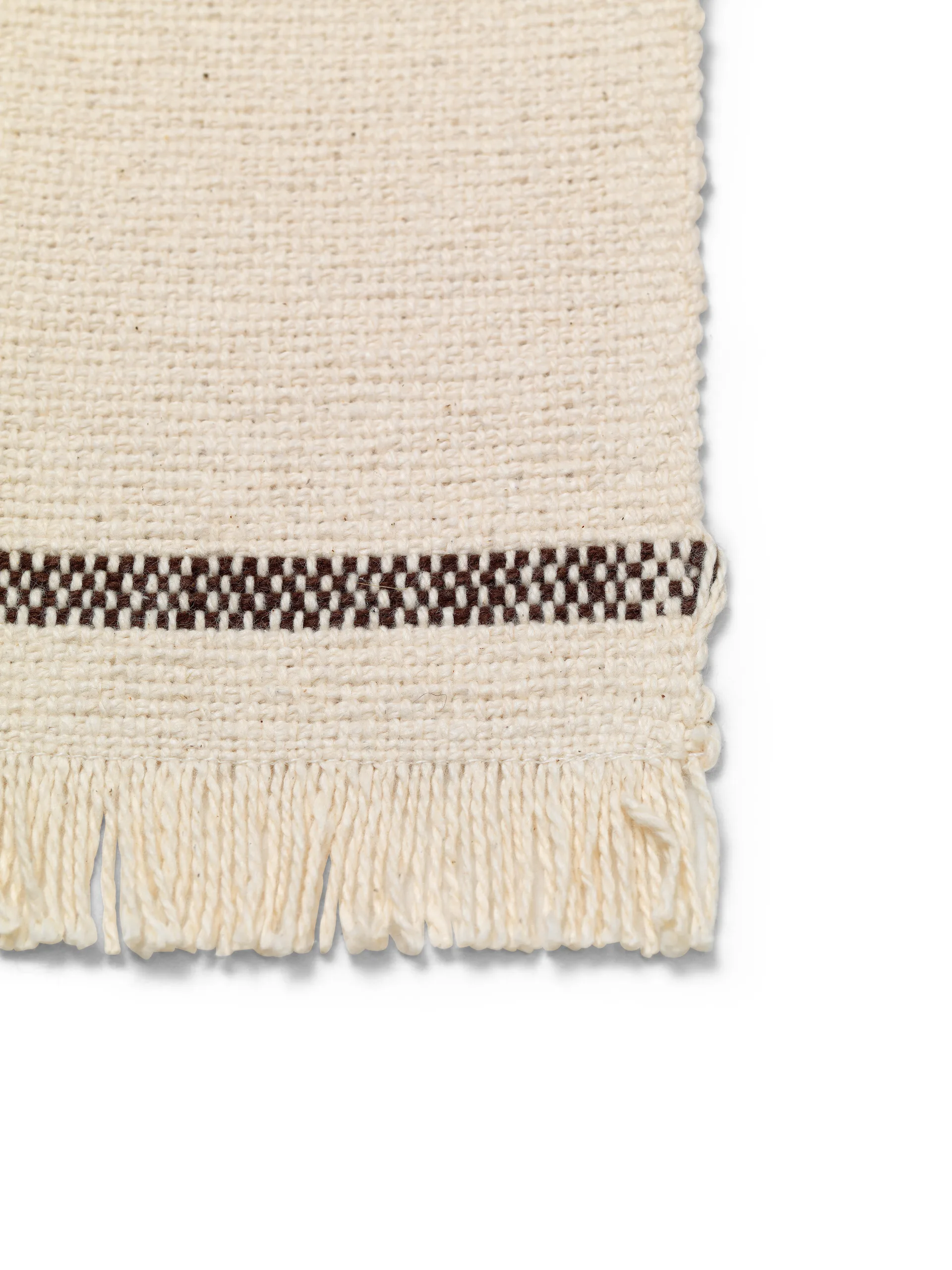 Set de 4 posavasos Savor 10x14 cm, Off-white/Chocolate Ferm Living