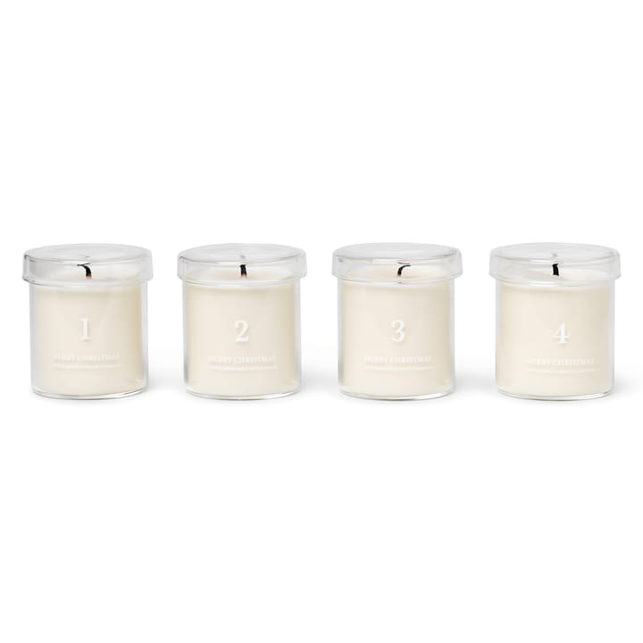 Set de 4 velas perfumadas de Adviento Ferm Living - blanco - ferm LIVING
