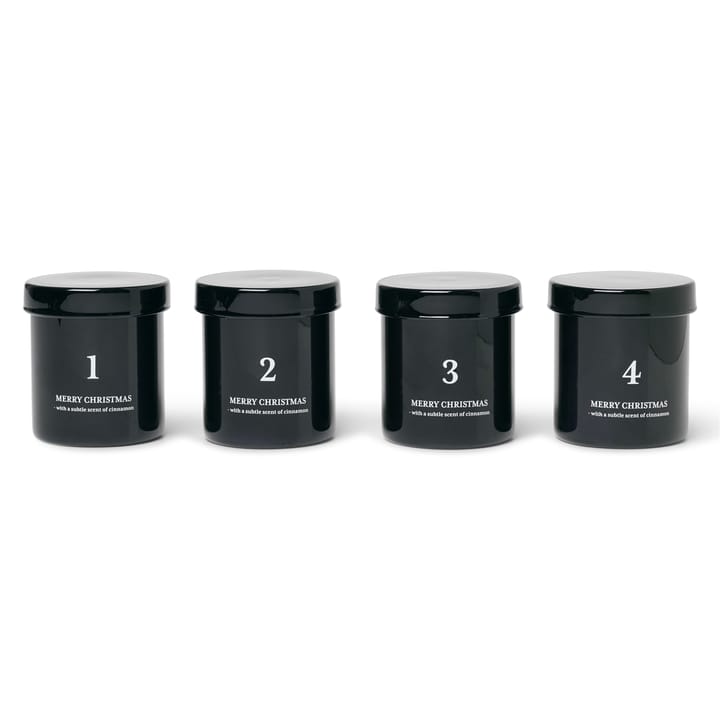 Set de 4 velas perfumadas de Adviento Ferm Living - negro - ferm LIVING